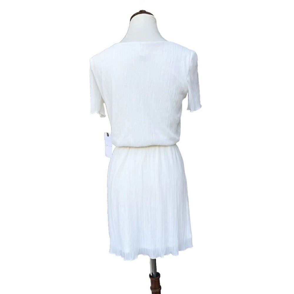 Leith Women's Ivory Pleat Surplice Wrap Dress Size XS - Picture 15 of 16
